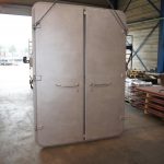 Centraal gesloten dubbele rvs deur